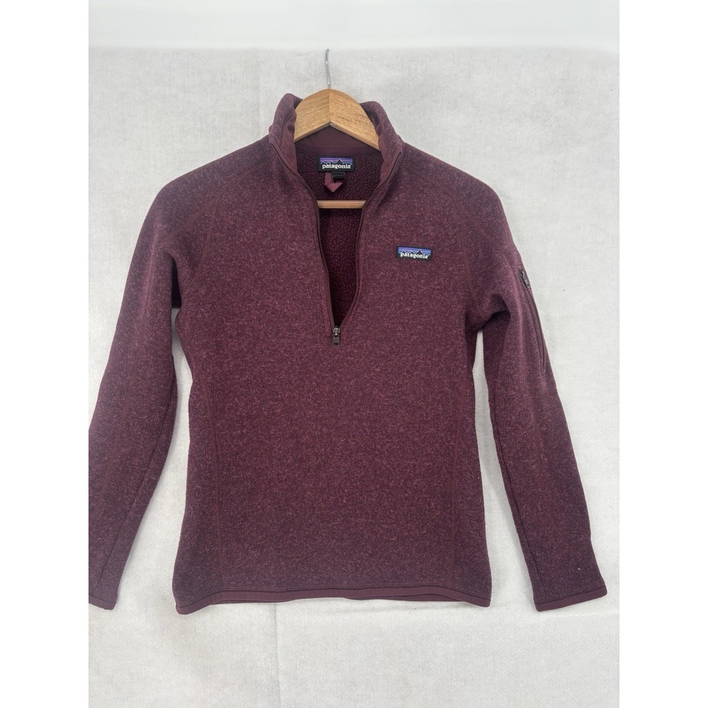 Patagonia Women's Better Sweater 1/4-Zip Fleece Pullover Berry Size XS